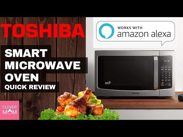 TOSHIBA Smart Microwave Oven | ML-EM34P(SS) Smart Countertop Microwave Oven Compatible with Alexa