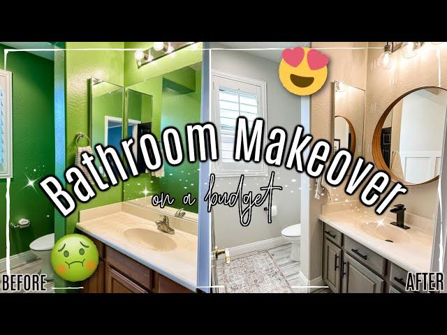 DIY SMALL BATHROOM MAKEOVER on a BUDGET 2023 :: Budget Bathroom Remodel