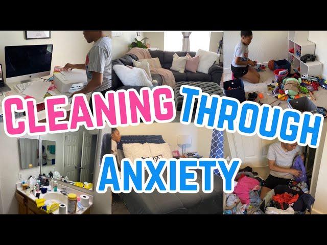 MESSY HOUSE CLEAN WITH ME | CLEANING WITH ANXIETY | CLEANING & LAUNDRY