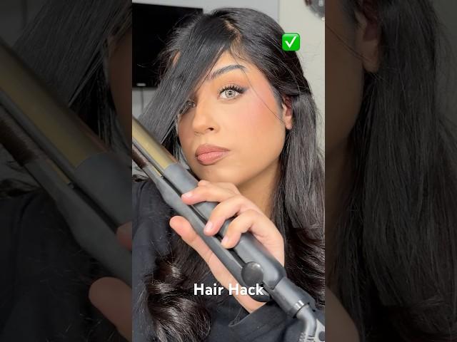 Hair Curling Hack Using Straightener try this for long lasting curls!!
