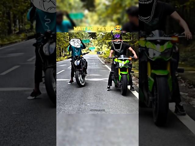 Wait for Z900||Ktm rider shocked ||Troll face edit|| #trollface #troll #sigma #shorts