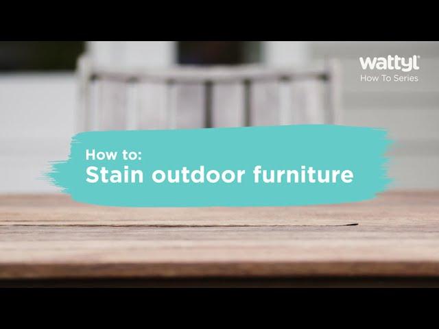 How To Stain An Outdoor Chair