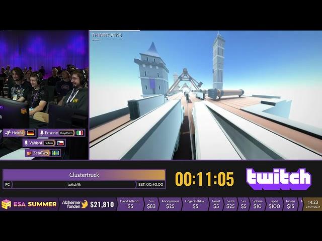 Clustertruck [Twitch%] by Heinki - #ESASummer24