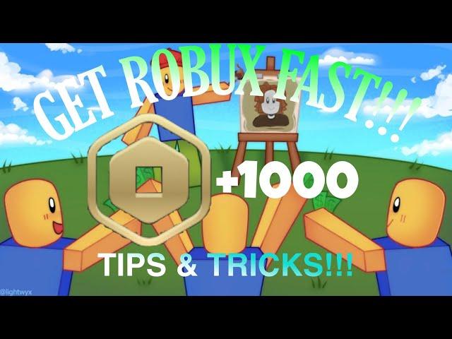 TIPS & TRICKS to earn more robux in Starving Artist Roblox