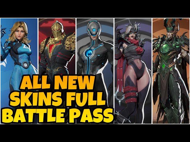 All Cosmetics In Marvel Rivals Season 1 Full Battlepass All Skins