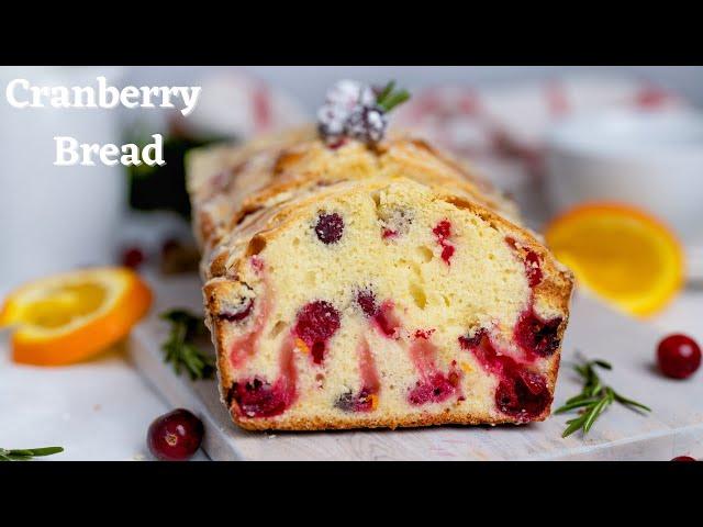 Best Cranberry Bread with Orange Glaze!