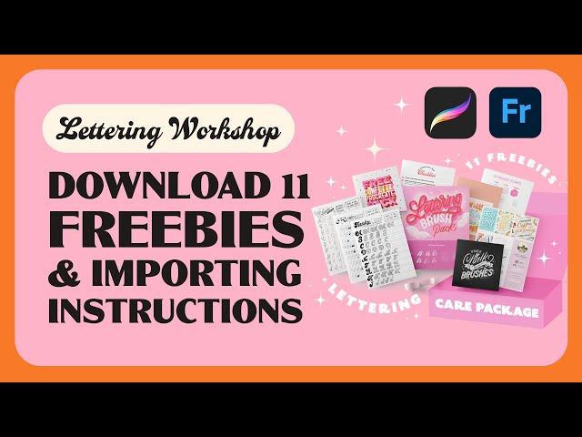 How to Import the Ultimate Lettering Care Package! | Tons of Freebies!