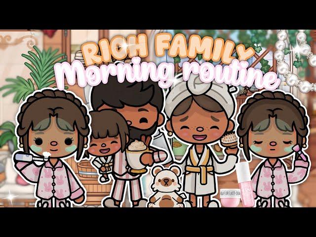  RICH FAMILY *Aesthetic* MORNING ROUTINE ️ || Toca boca life ROLEPLAY *with voice* ️