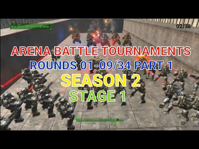 #fallout4 ARENA BATTLE TOURNAMENTS (PART1 01-09/34 SEASON 2) FULL VIDS OF ARENA BATTLES