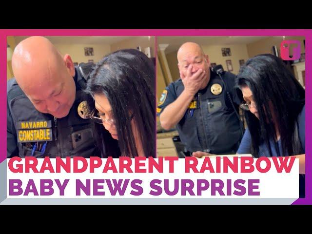 Grandparents-To-Be Surprised With Couple's Rainbow Baby Announcement