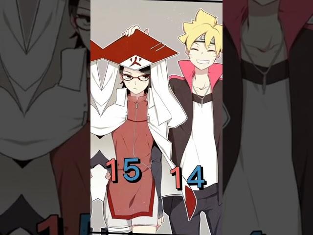 Boruto x Sarada || Borusara [love ages] #shorts #boruto #naruto #anime #fyp #love #lovestory