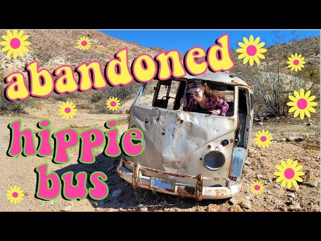 #609 Mystery 1960s Desert Hippie Camp: Abandoned VW Bus, Cabin and Mine