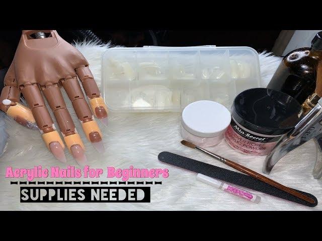 Acrylic Nails Tutorial For Beginners | Full Set | Materials Needed for A Full Set