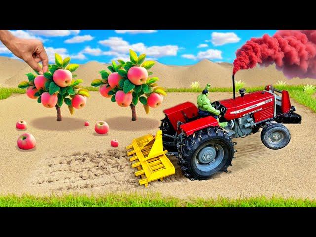 most creative science projects | mini tractor is plowing for apple cultivation | Mini Tractor