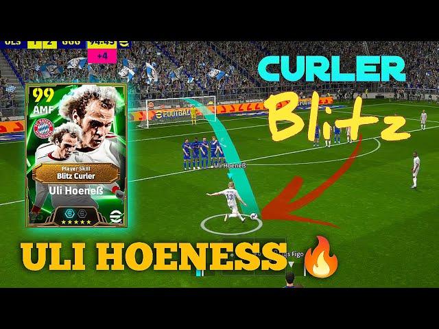 Uli Hoeness Blitz Curler Epic Card Review - look's like  CURL 99 / THE Best AMF CARD  #efootball