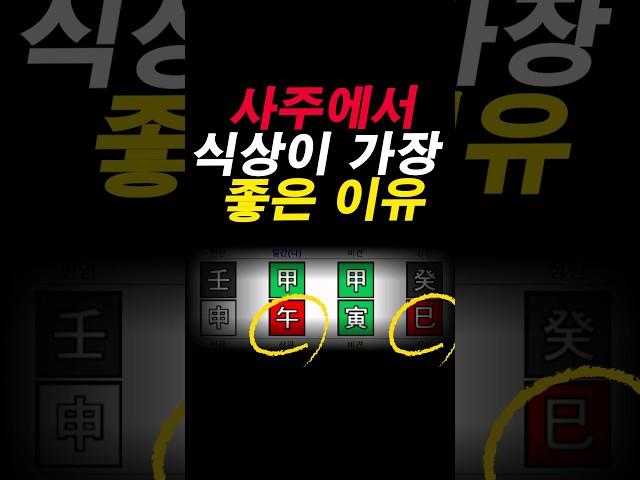 사주에서 식상이 가장 좋은 이유 #식신 #상관 #운명
