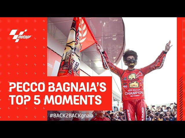 Pecco Bagnaia's Top 5 Moments  | 2023 #MotoGP World Champion