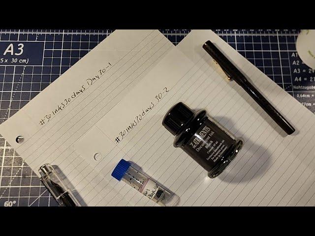 #30inks30days day 30 noodler's bad black moccasin/ DeAtramentis Doc Black