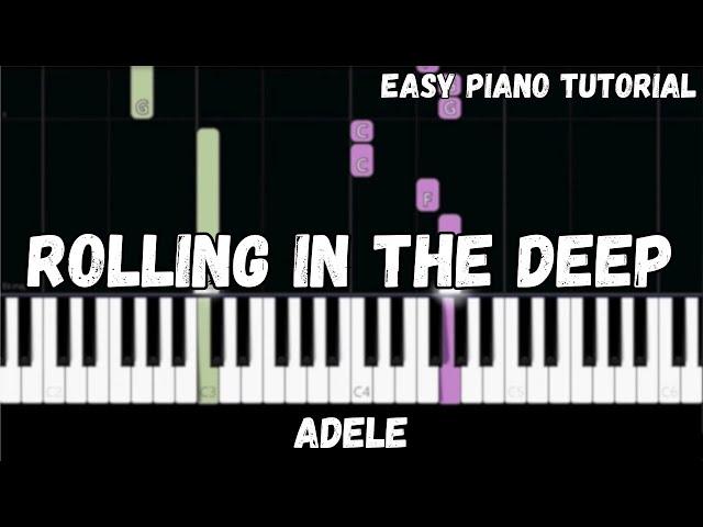 Adele - Rolling In The Deep (Easy Piano Tutorial)