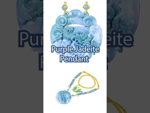 Purple jadeite pendant sesamegallery999.com #art #pendant #jadeite #jewelry #handmade #trending