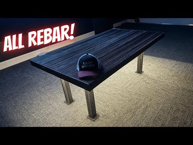 Shop welding an awesome REBAR table!