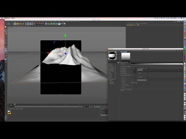 Cinema 4D - How to texture material correctly using Terrain Mask deformer