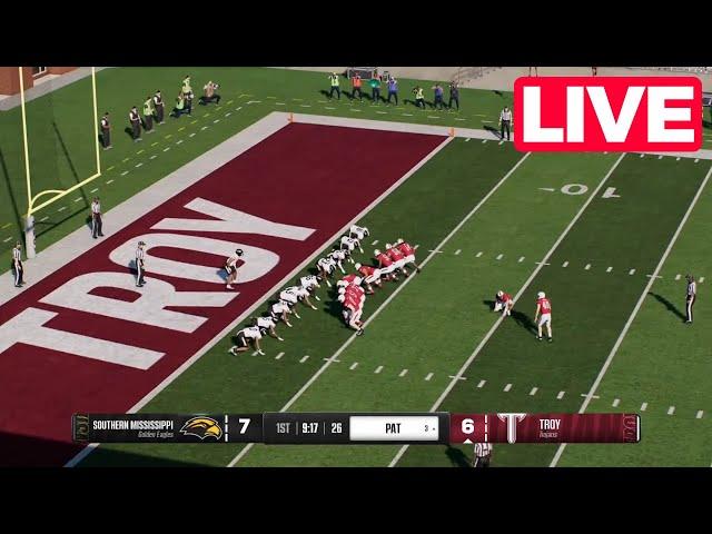 LIVE NOW! Southern Miss Golden Eagles vs Troy Trojans | Week 14 Full Game -2024 College Football 25