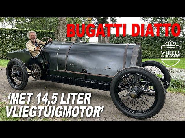 'THE LOST BUGATTI', RIJDEN MET EEN VLIEGTUIGMOTOR VAN 14,5-LITER!!