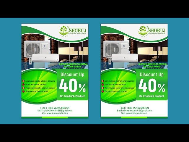 Creative A4 Flyer Design - Photoshop 2020 Tutorial