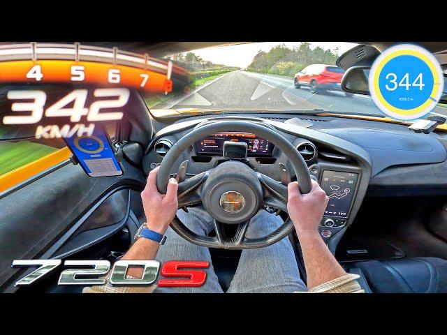 McLaren 720S INSANE *344km/h* on AUTOBAHN [NO SPEED LIMIT!]