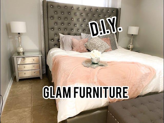 D.I.Y Glam furniture| Mirrored Night Stand Hack!!