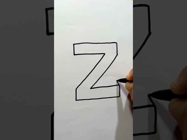 Jeito fácil de desenhar a letra Z