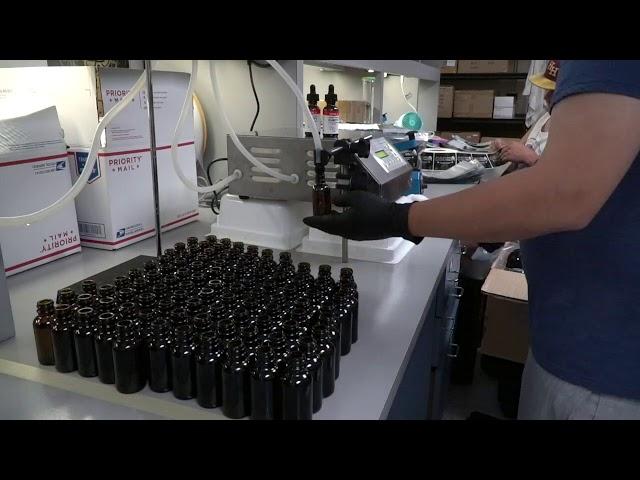 CBD Tincture Bottle Filling - 30ml Boston Rounds