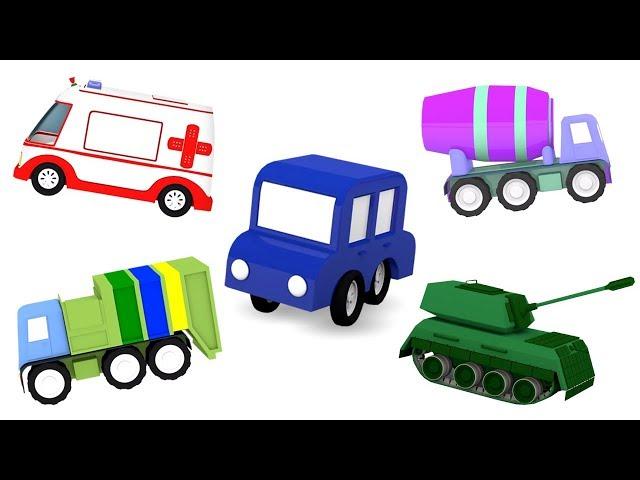 Creamos vehículos con 4 coches coloreados. Vídeos de juguetes infantiles.