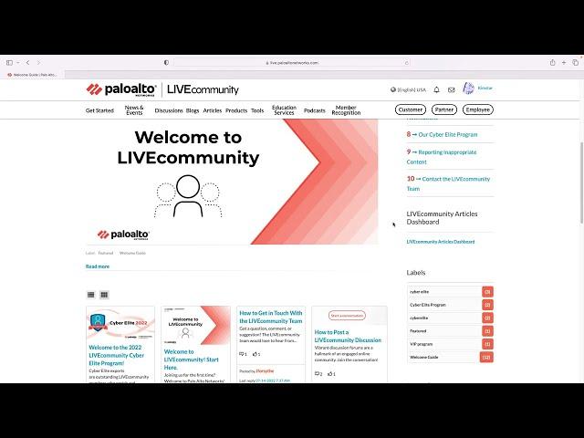 Getting Around in the LIVEcommunity - Palo Alto Networks