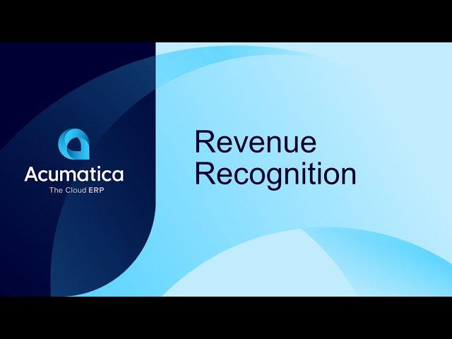 Set up Allocation Rules to Recognize Revenue - Acumatica Construction Edition