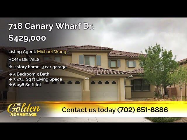 (ESP) 718 Canary Wharf Dr. Las Vegas Property for Sale by Golden Assets & Property Management