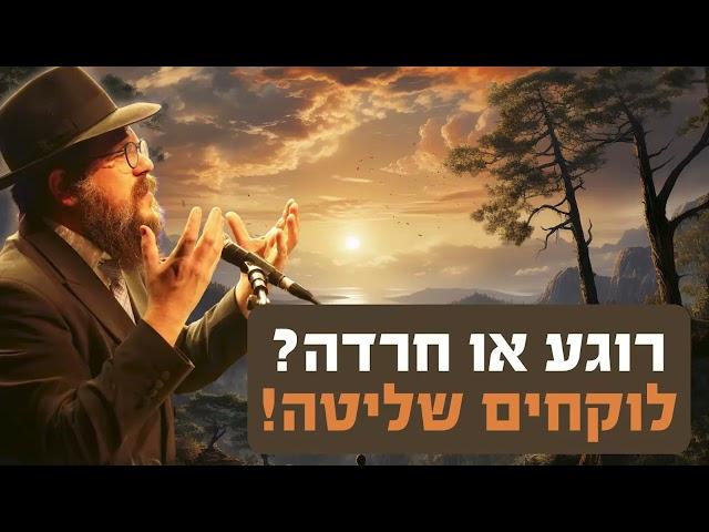 הרב שניאור אשכנזי • רוגע או חרדה? לוקחים שליטה