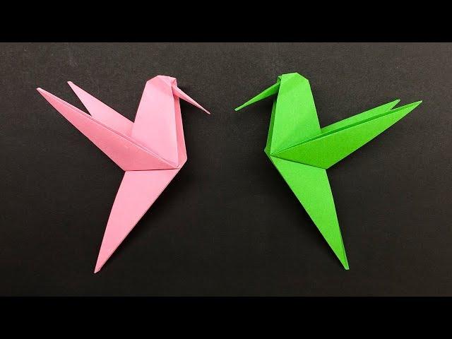 Easy Origami for kids Hummingbird - How to make Origami Hummingbird