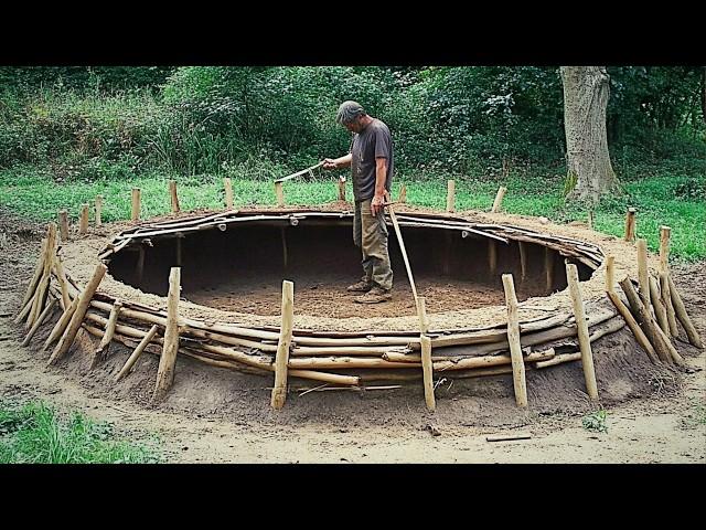 Man Builds MEDIEVAL House Using Primitive Techniques | Start to Finish by @gesithasgewissa