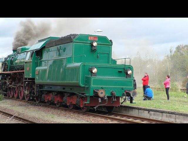 Die Dampflok 486.007 "Der Grüne Anton" kommt am 13.10.2024 nach Ebersbach (Sachs)