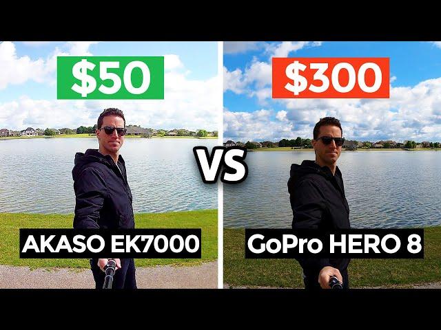 $50 Action Camera vs $300 GoPro 8! (Akaso EK7000 4K)