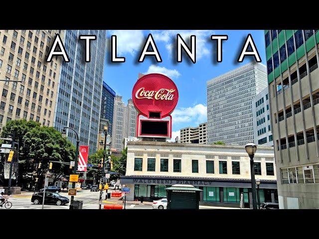 Atlanta Driving Tour, USA: Downtown Atlanta Georgia - 4K