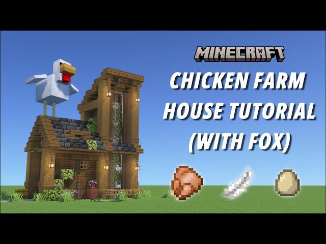 Minecraft Chicken Farm House Tutorial (With Fox) [Aesthetic Farm] [Java Edition] [1440p HD]