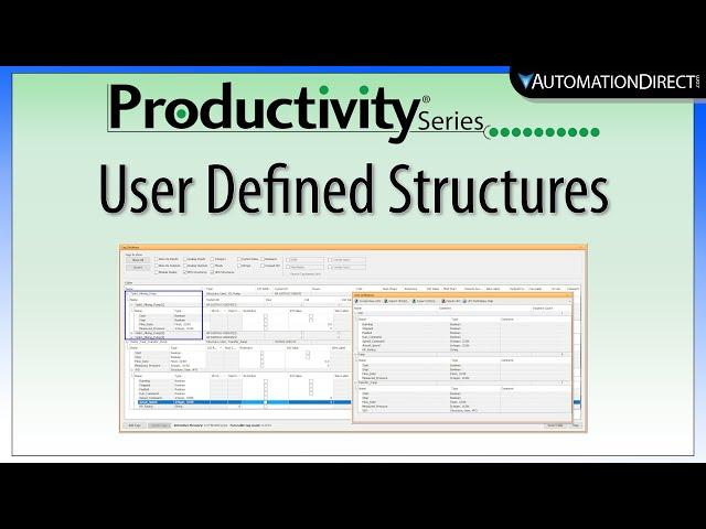 Productivity Series PLCs: UDS (User Defined Structures) Custom Tag Groups from AutomationDirect