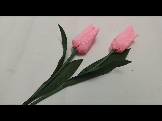 How To makeTulip Paper Flower - Hướng Dẫn Làm Hoa Tulip Giấy  Nhún - Lana Paper Flowers