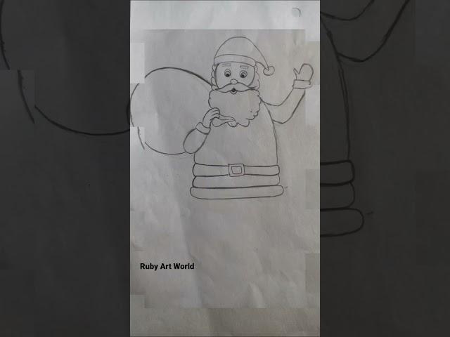 How to draw easy santa claus | Ruby Art World...#merrychristmas #sketch #shorts #art