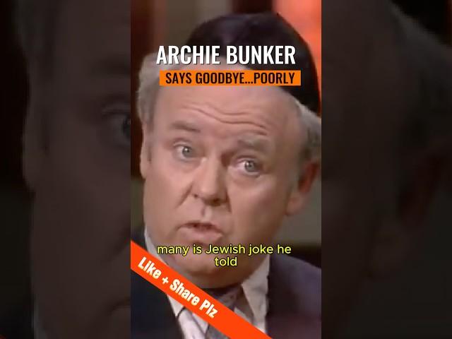 Archie Bunker's Awkward Goodbye Has Hilarious Twist #allinthefamily #70stv #shortsyt