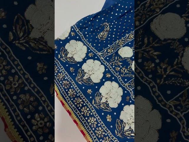 Ready to wear Lucknowi pearl work suits 3 pcs kamdani metal mukesh work hand made from Lucknow