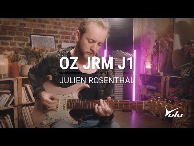 Julien Rosenthal with his signature guitar: The OZ JRM J1